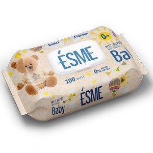 Wet wipes for children with D-panthenol TM "ESME" 100 pcs.